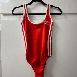 Vintage Adidas Red Bodysuit